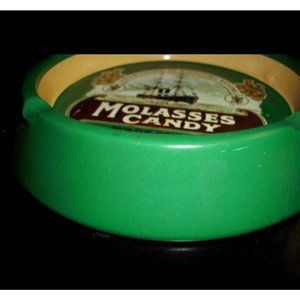 Molasses candy, vintage, tin, ashtray, new rare find